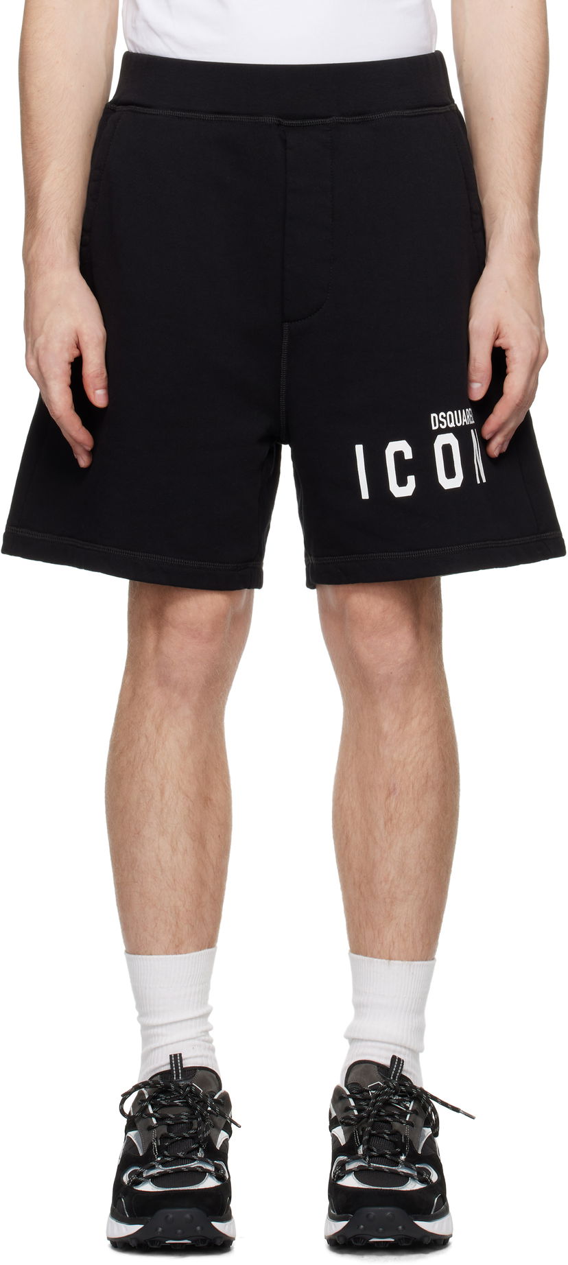 Къси панталони DSQUARED2 'Icon' Relaxed Fit Shorts Черно | S79MU0005_D25015