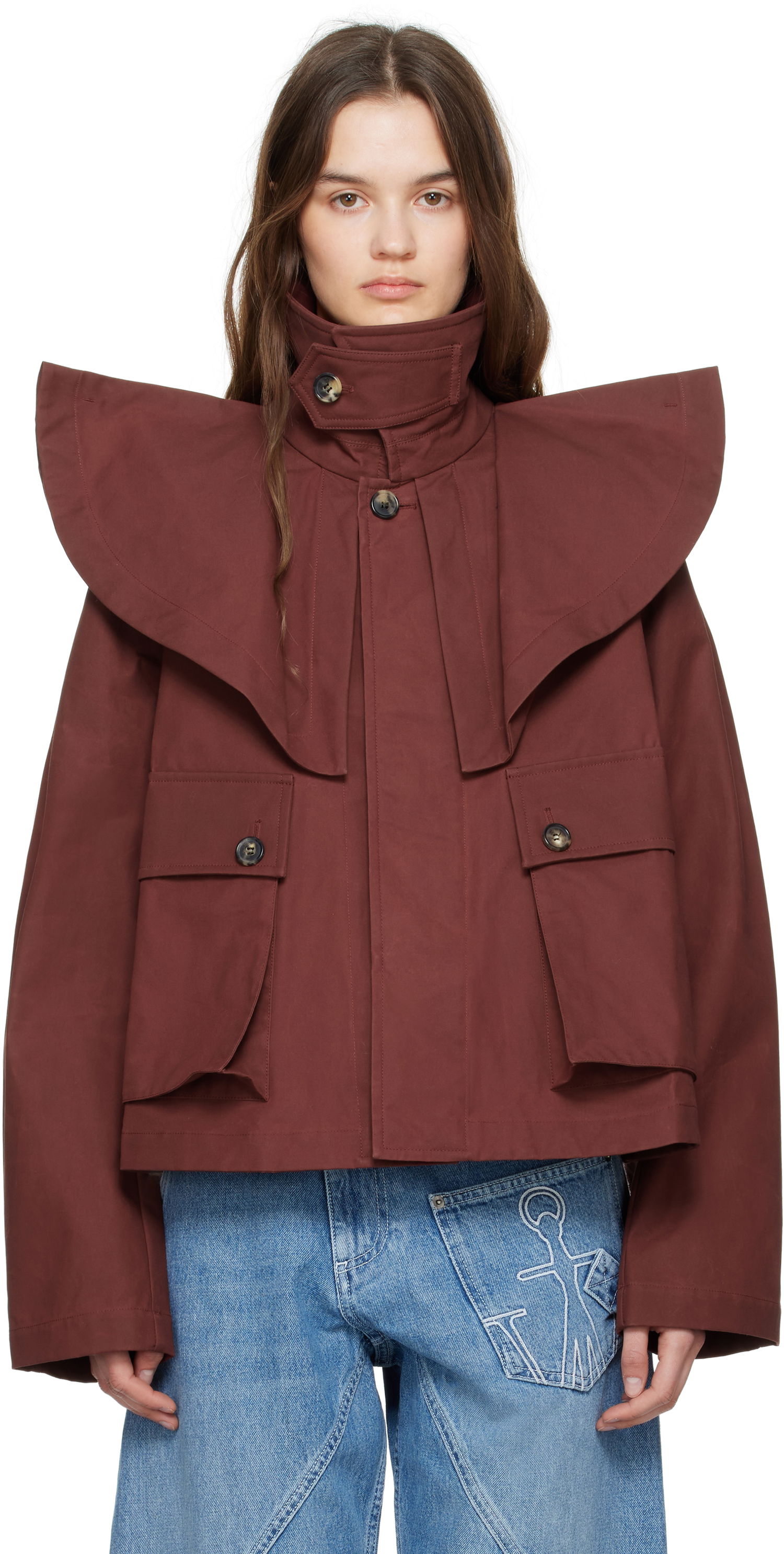 Яке JW Anderson JW Anderson Oversized Collar Trench Jacket Кафяво | JK0366-PG1683, 0
