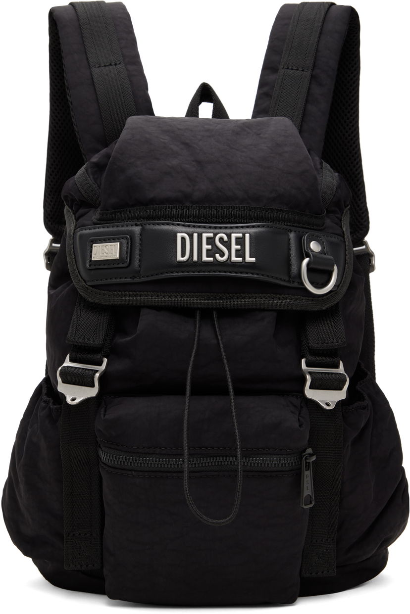 Раница Diesel Black Logos Backpack Черно | X09784-P3889-T8013