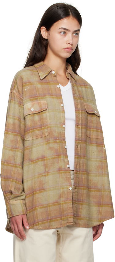 Риза R13 R13 Boyfriend Plaid Shirt Бежово | R13WR415-R550B, 1