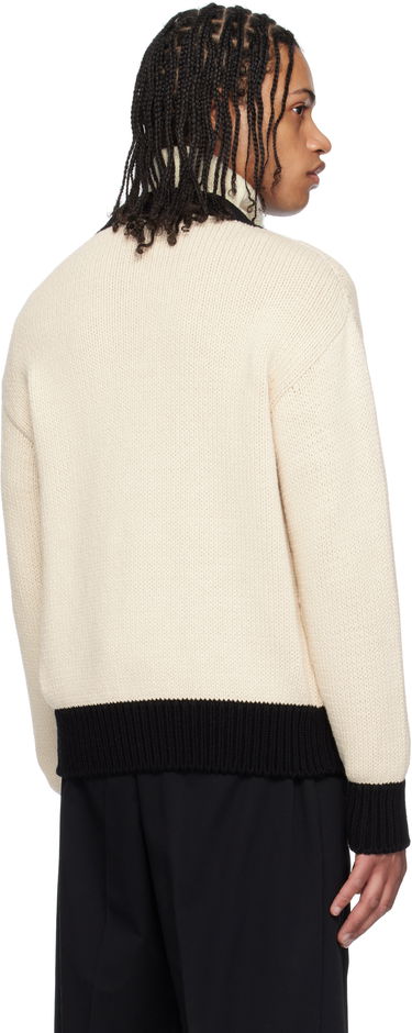 Пуловер Moncler Moncler Genius x FRGMT Hiroshi Fujiwara Embroidered Cotton Cardigan Бежово | K109U9B00001M5206, 2