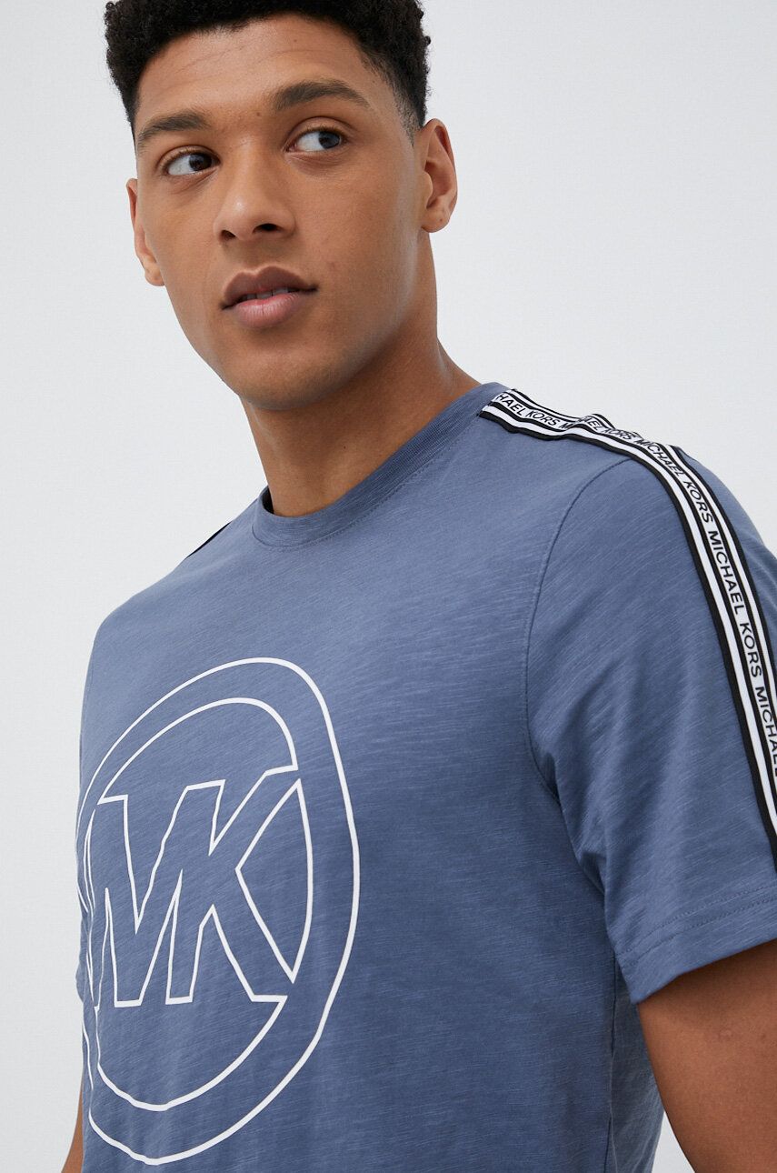 Тениска Michael Kors Graphic Logo Tape T-shirt Тъмно синьо | 6S35C12071, 0