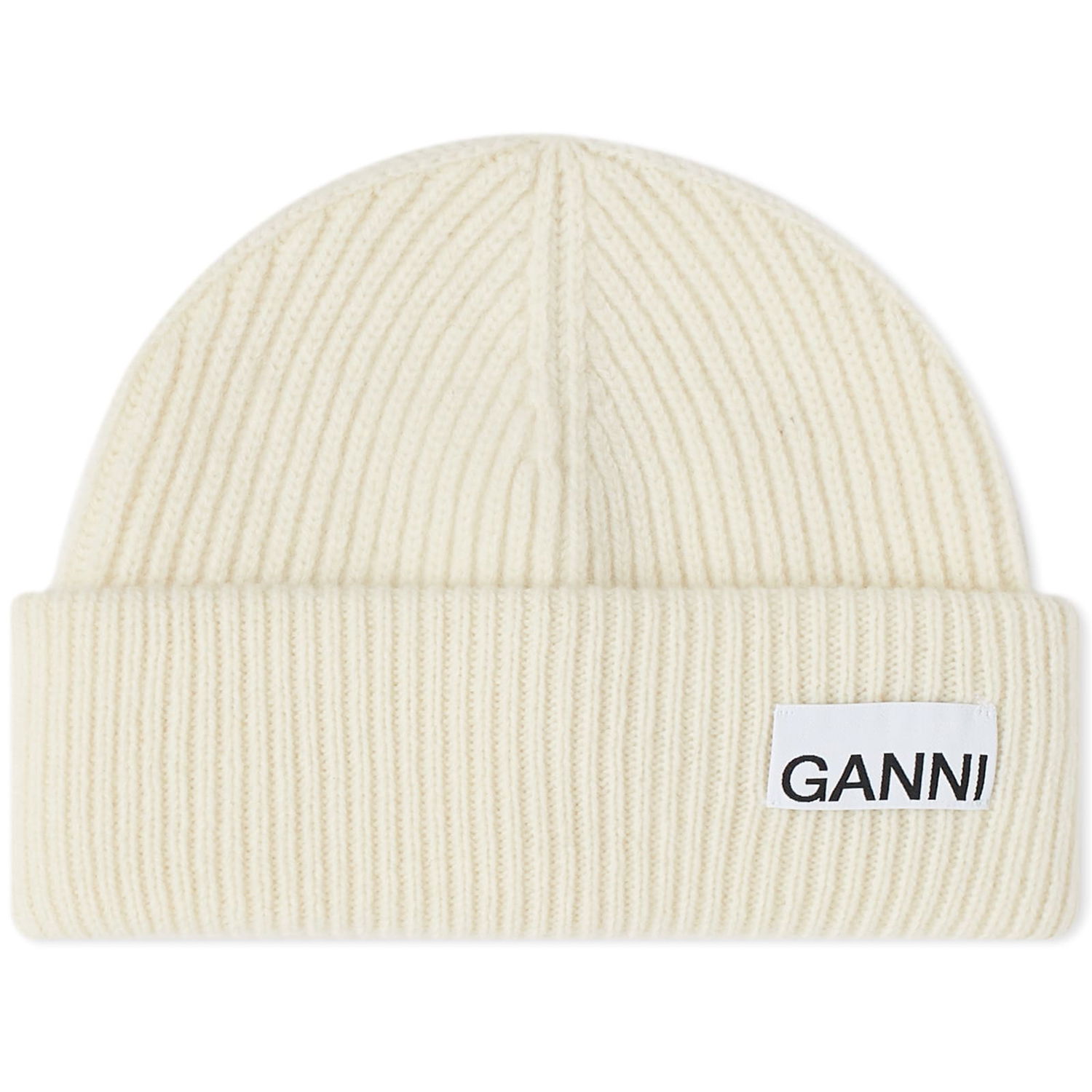 Шапка GANNI Rib Knit Beanie Бежово | A5627-135, 0