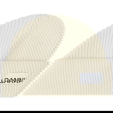 Шапка GANNI Rib Knit Beanie Бежово | A5627-135, 0