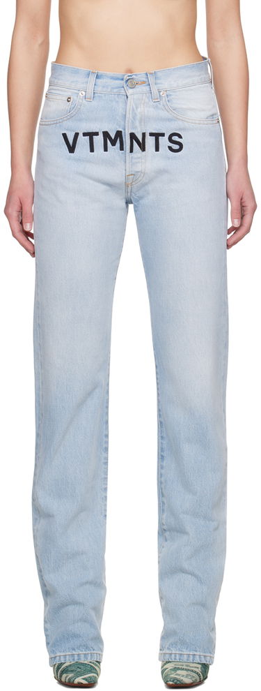 Дънки VETEMENTS Embroidered Jeans Синьо | VL20PA280L, 0