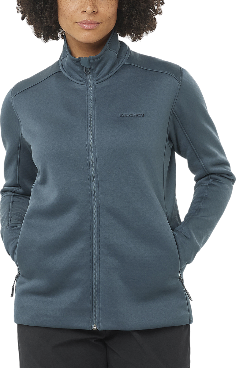 Суитчър Salomon Sweatshirt Essential Midwarm FZ Синьо | lc2327000