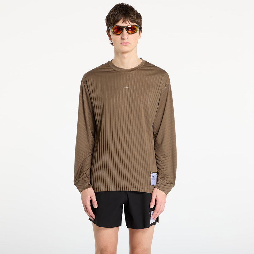 Тениска Satisfy AuraLite Pleated Long Tee Кафяво | 11068-OL-SA