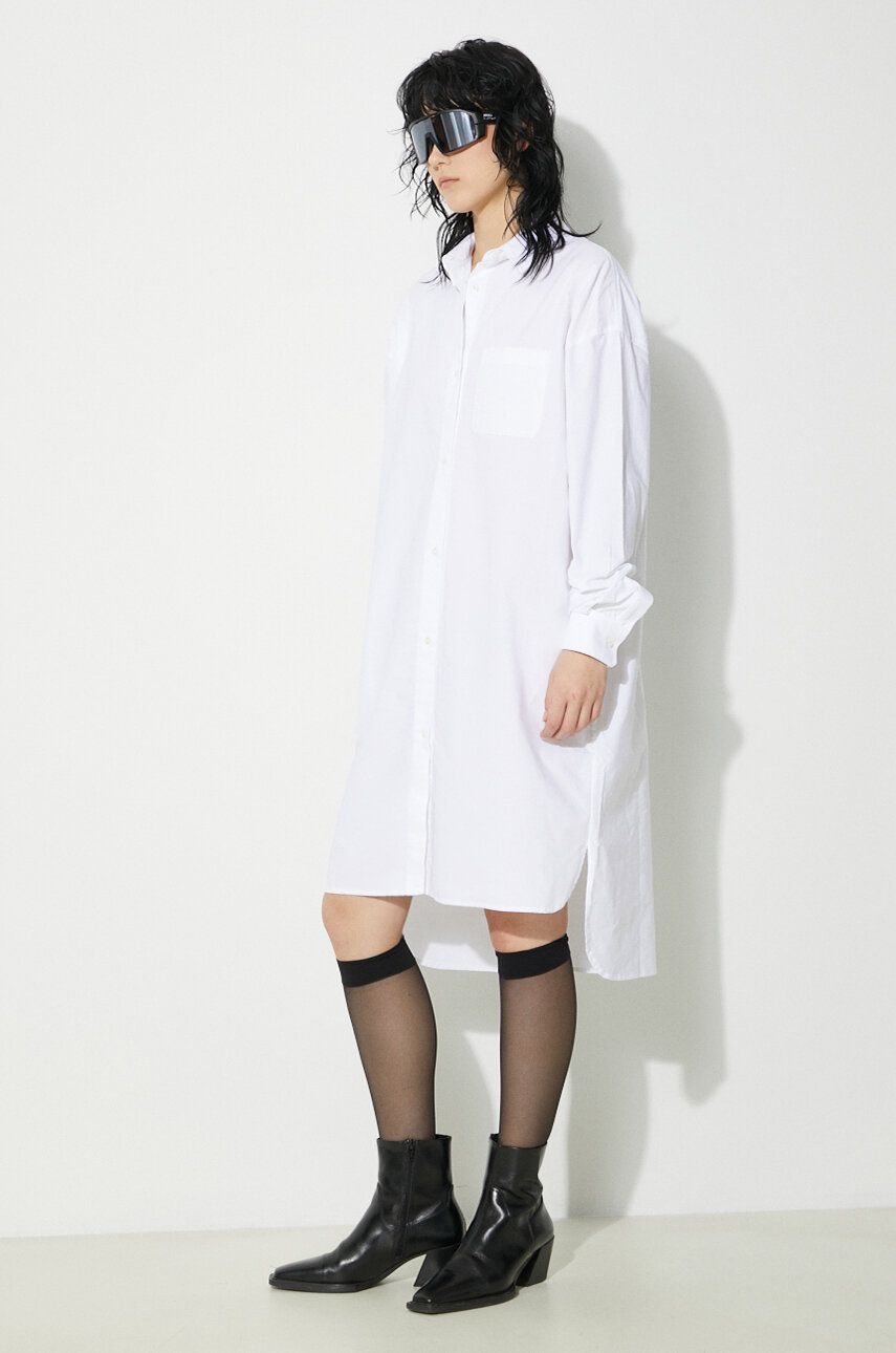 Pокля Fiorucci Fiorucci Oversize Midi Shirt Dress Бяло | W01FPDSH063CO01WH01, 0