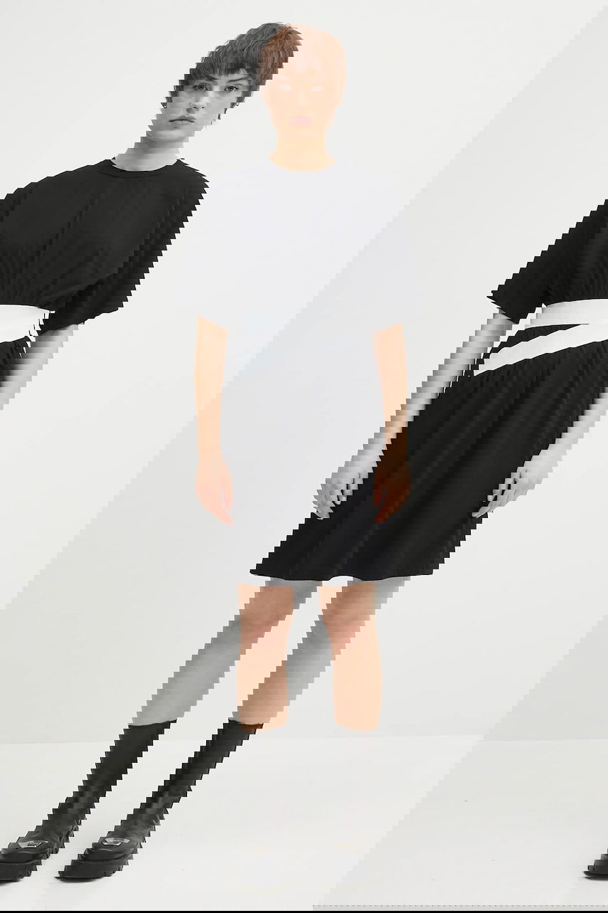 Pокля Maison Margiela MM6 Maison Margiela Mini Cotton T-Shirt Dress Черно | S52DA0063, 0