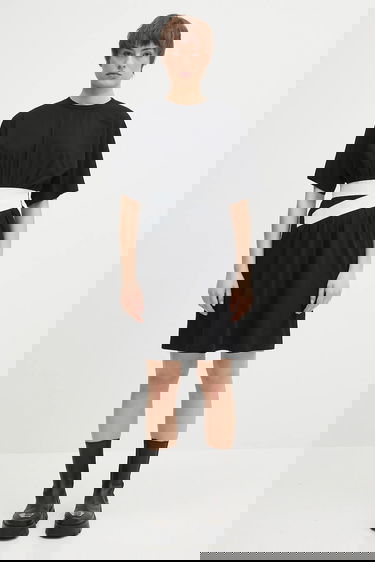 Pокля Maison Margiela MM6 Maison Margiela Mini Cotton T-Shirt Dress Черно | S52DA0063, 0