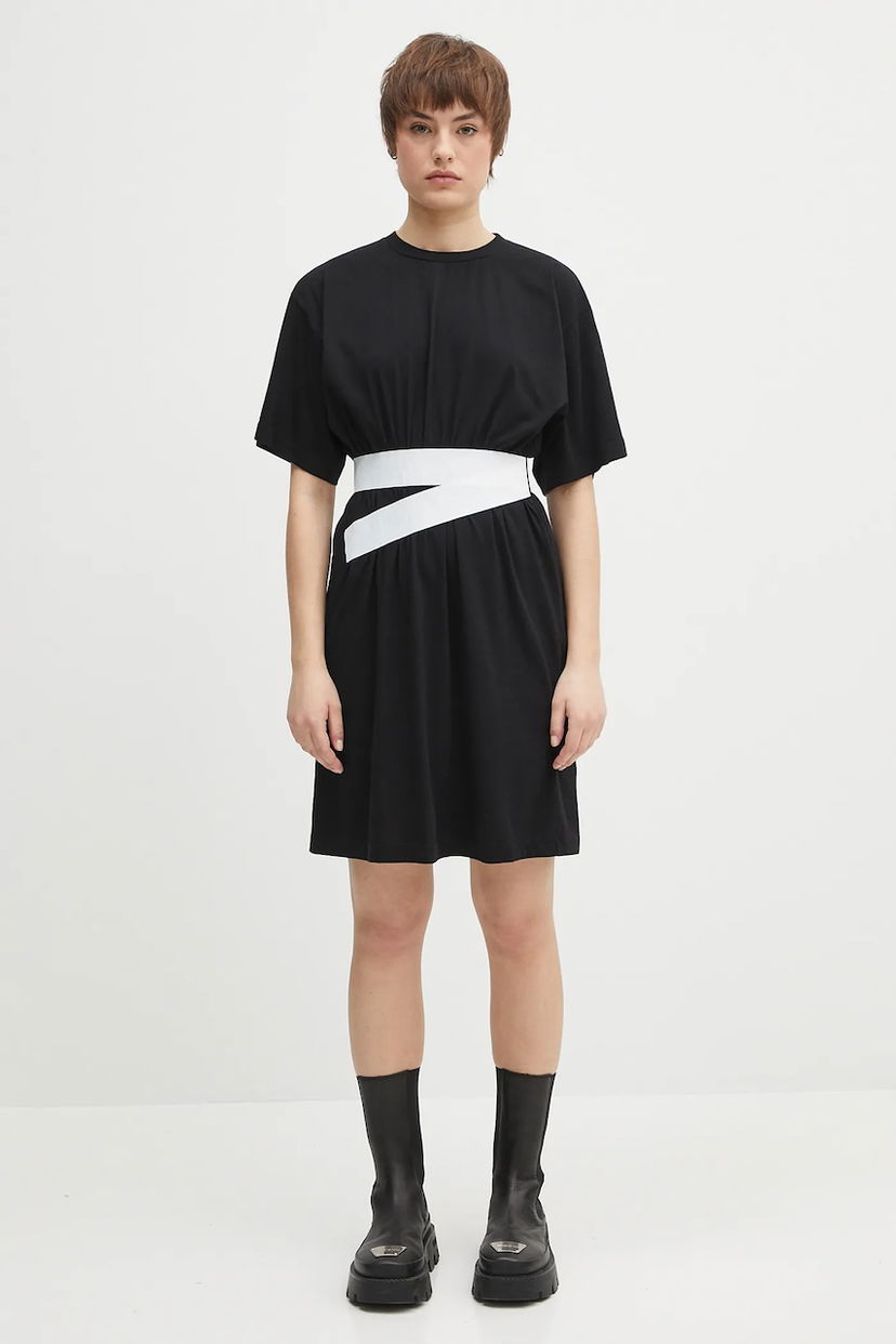 Pокля Maison Margiela MM6 Maison Margiela Mini Cotton T-Shirt Dress Черно | S52DA0063