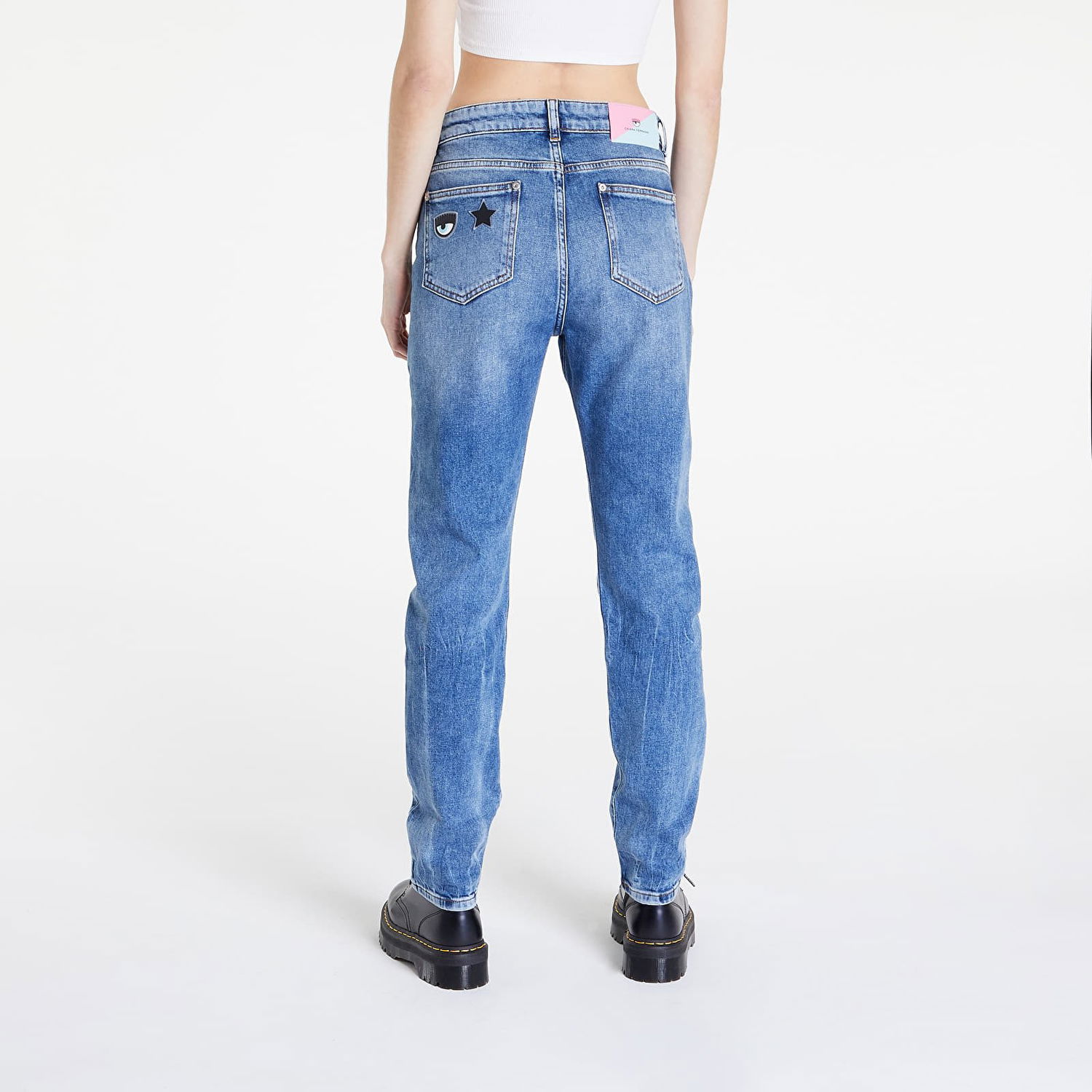 Дънки Chiara Ferragni D.Sloucy Regular Patch Синьо | 73CBB5R2CDW30904, 1