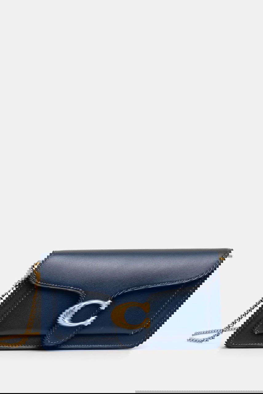 Чанта през рамо Coach Coach Tabby Leather Shoulder Bag Синьо | CAN56, 0