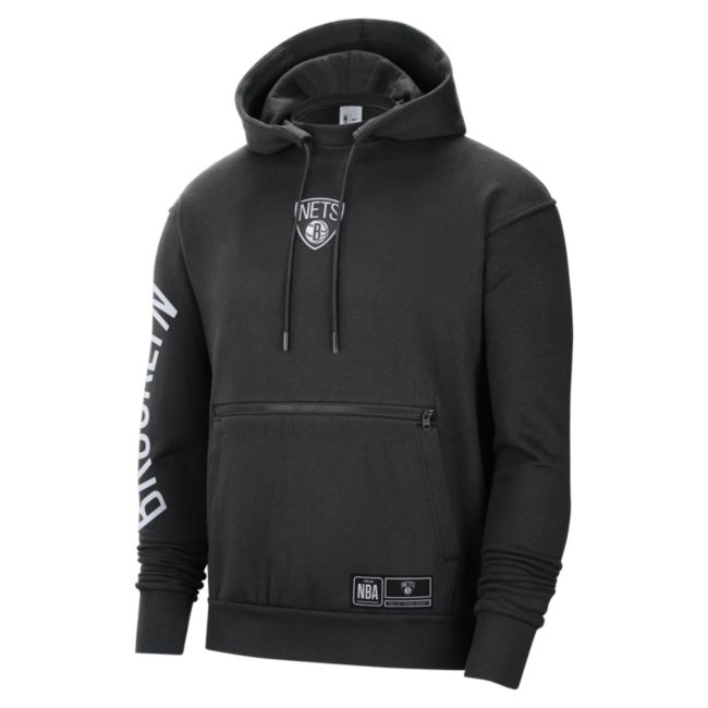 Суитчър Nike Brooklyn Nets Courtside NBA Fleece Pullover Hoodie Черно | DH9443-010, 1