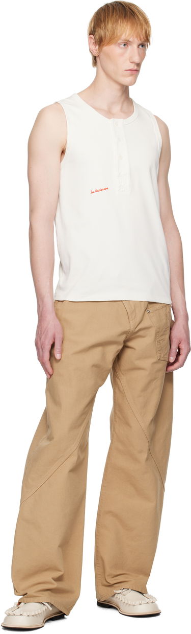 Потник JW Anderson JW Anderson Henley Woven Tank Top Бяло | JO0267-PG1810, 3