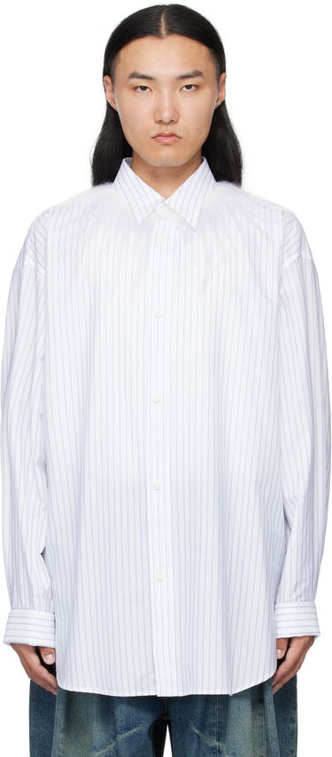 Риза HED MAYNER Hed Mayner Kidassia Striped Collared Shirt Бяло | HMMB60001P-HB049, 0