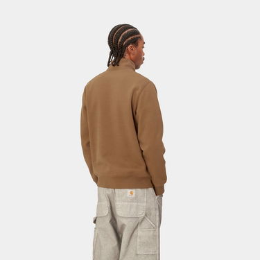 Суитчър Carhartt WIP Chase Neck Zip Sweatshirt "Tamarind / Gold" Кафяво | I027038_1R0_XX, 3