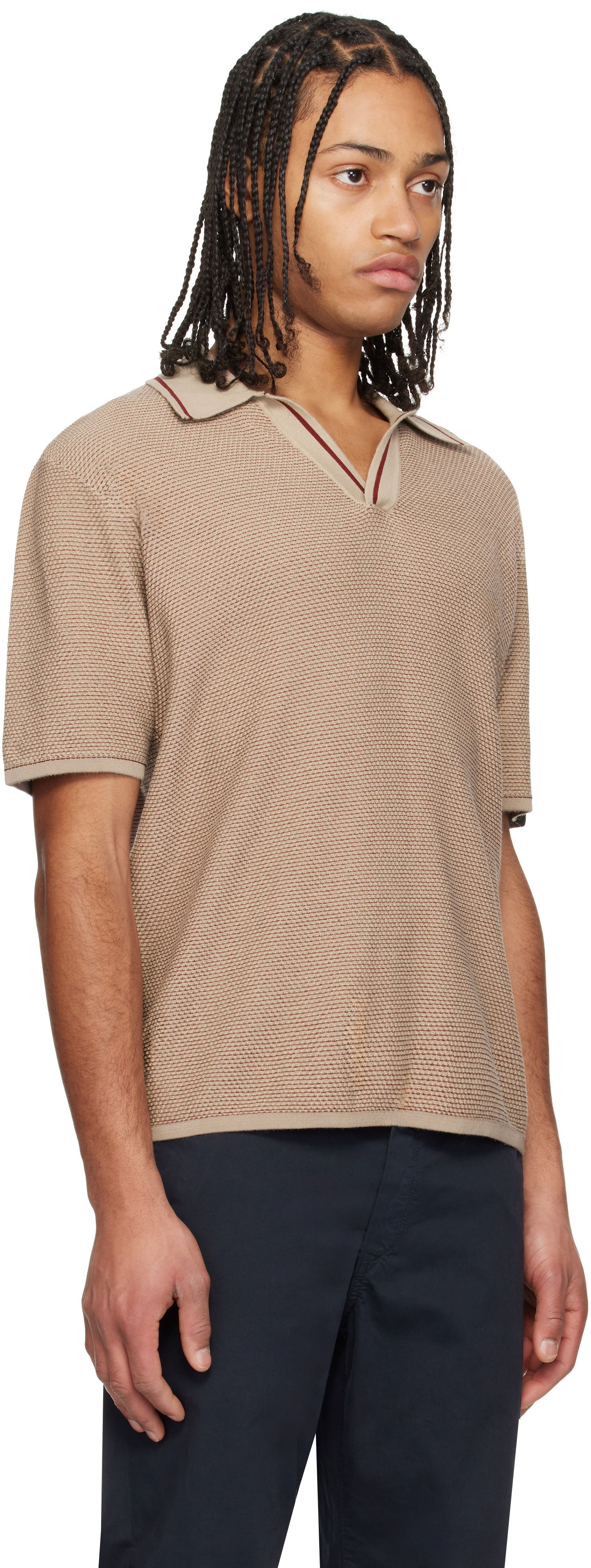 Поло тениска rag & bone Rag & Bone Harvey Jonny Collar Polo Бежово | MBS24H041BC41, 1