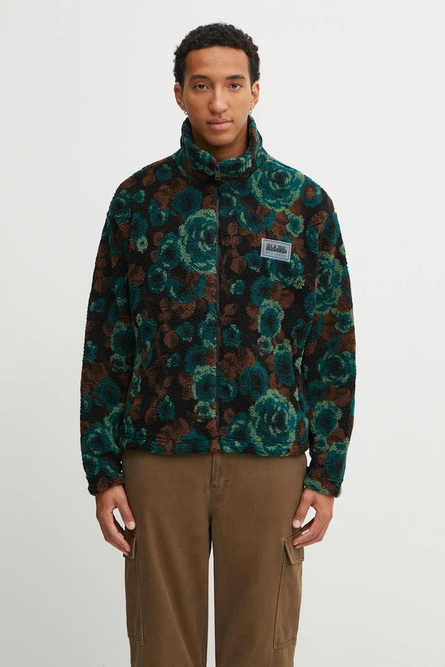 Martine Rose Floral Patterned Fleece Jacket