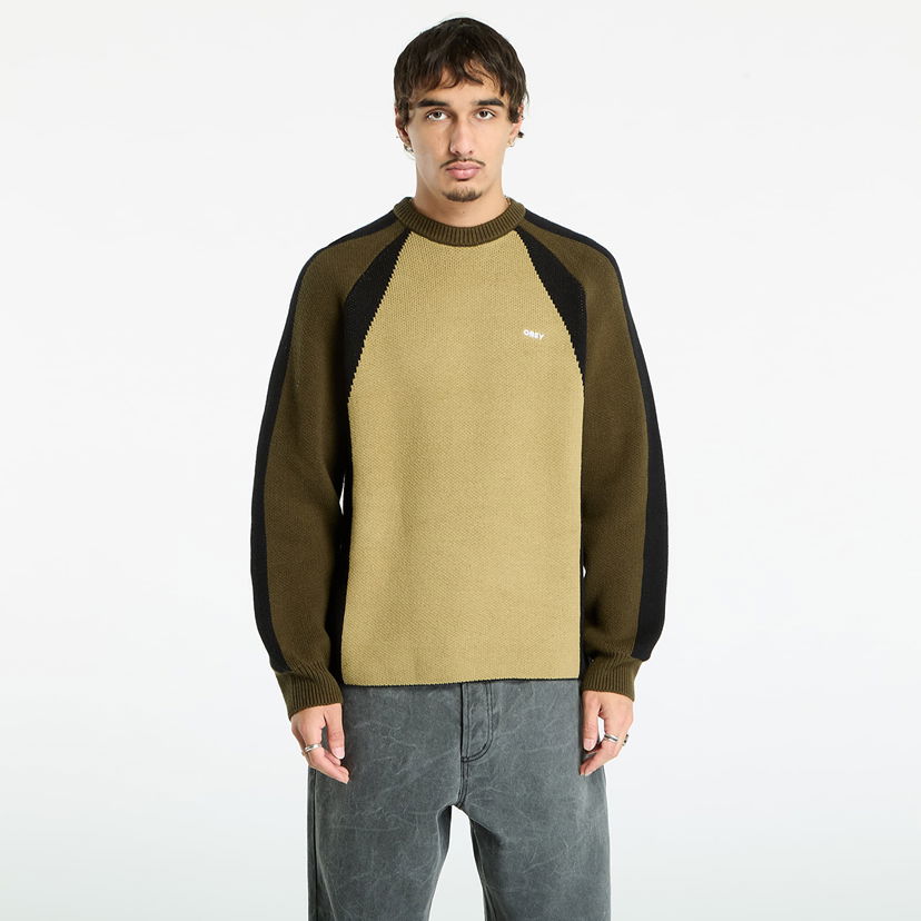 Суитчър OBEY Raglan Crew Neck Sweater Mermaid Green Multi Зелено | 151000116-MMG