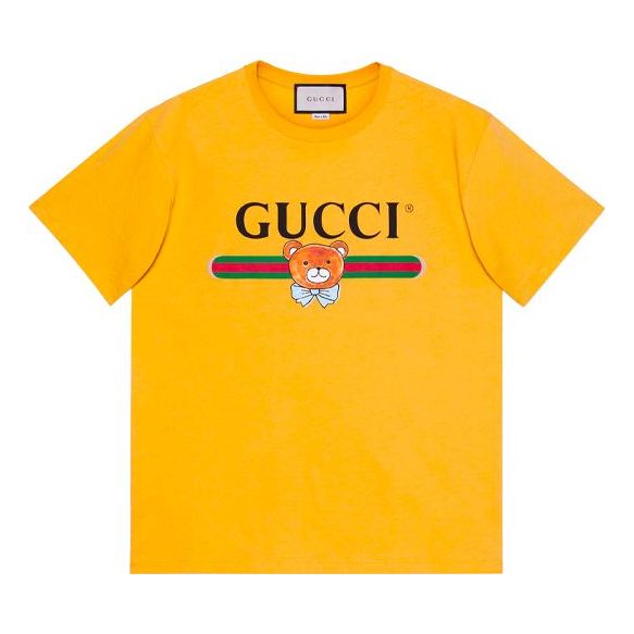 Тениска Gucci Kai Crossover Loose T-Shirt Жълто | 548334-XJDJH-7219