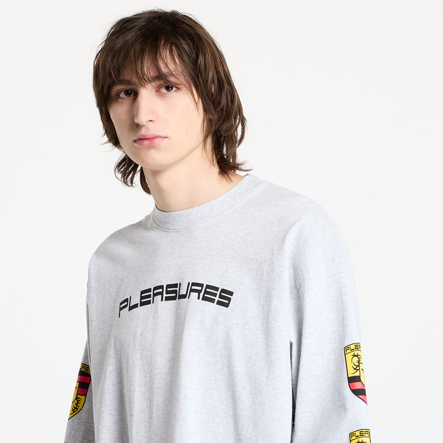 Тениска Pleasures PLEASURES Fast Life Long Sleeve T-Shirt Сиво | P25SP058 GREY, 1