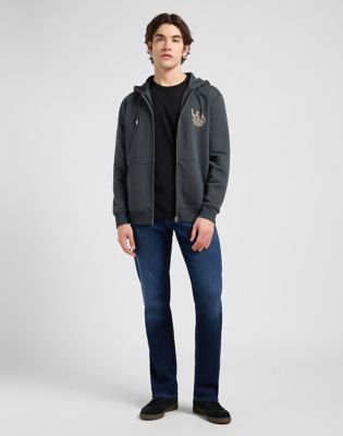 Суитчър Lee Regular Elevated Essential Zip Hoodie Сиво | 112371841, 1