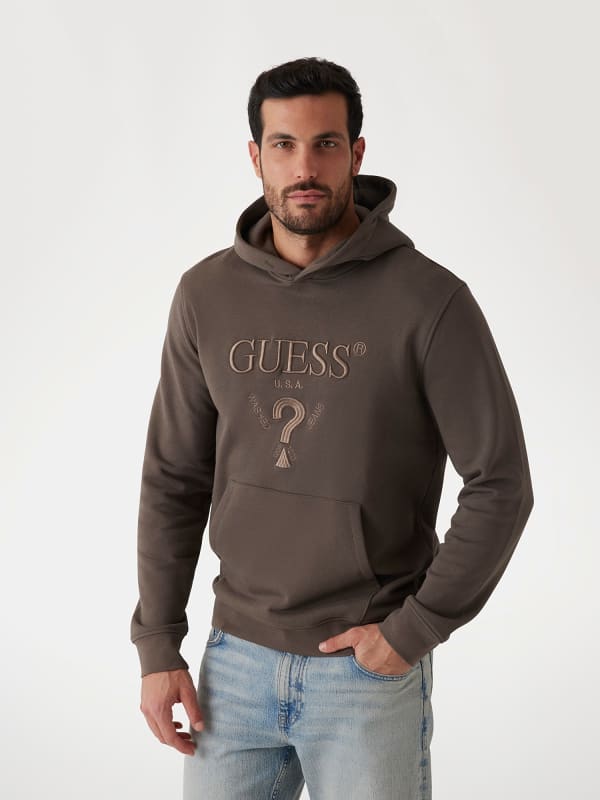 Суитчър GUESS Guess Logo Hoodie Кафяво | M5RQ36KCN01, 0