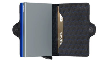 Портфейл Secrid Optical Patterned Wallet Черно | TOP-Titanium-Blue, 2
