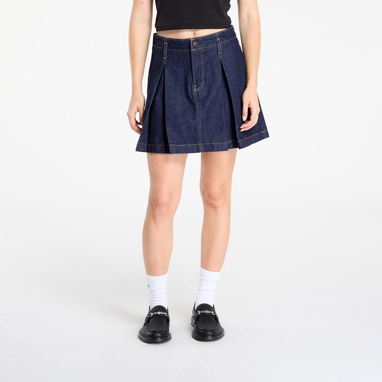Пола CALVIN KLEIN Skirt Jeans Pleated Denim Skirt Blue Тъмно синьо | LV047C717G N8D, 0