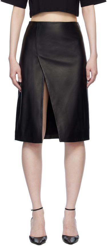Пола Loulou de Saison Loulou de Saison Ekare Leather Midi Skirt Черно | EKARE, 0