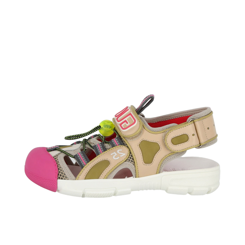 Кецове и обувки Gucci Tinsel Sport Sandals Crystal Beige (Women's) Многоцветен | 570440 98D30 8510
