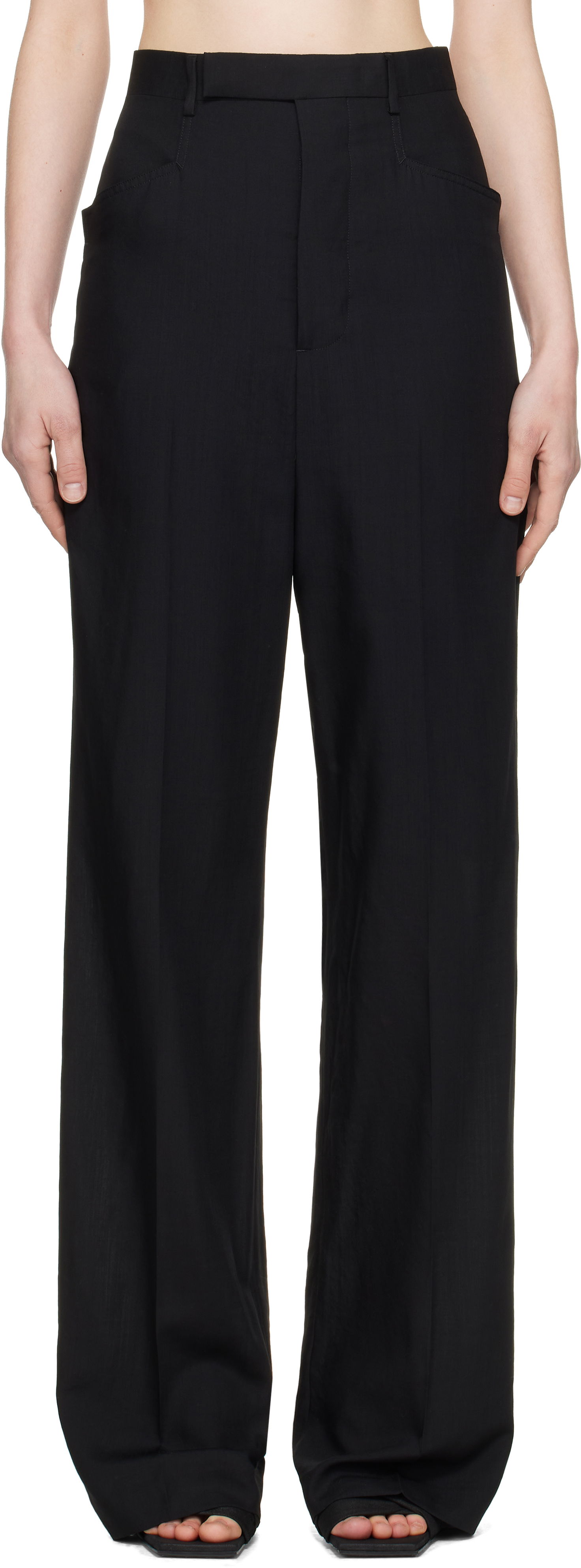 Панталони Rick Owens Rick Owens Hollywood Mastadon Trousers Черно | RP01E7352 WG, 0