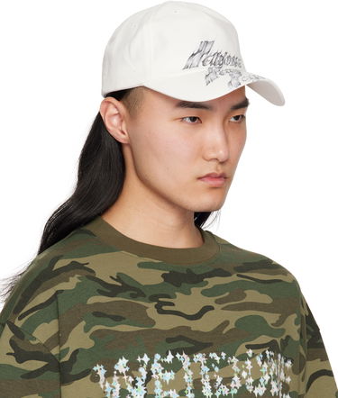 Шапка с козирка We11done We11done Flame Logo Baseball Cap Бяло | WD-AH0-25-409-U-WH, 1