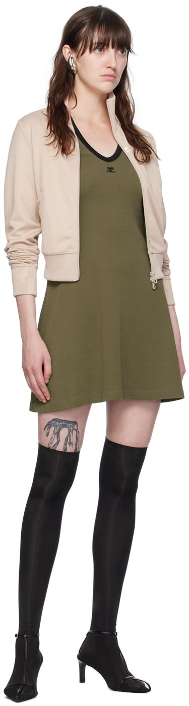 Pокля Courrèges Courrèges V-Neck Mini Dress Зелено | 224JRO397JS0070, 3