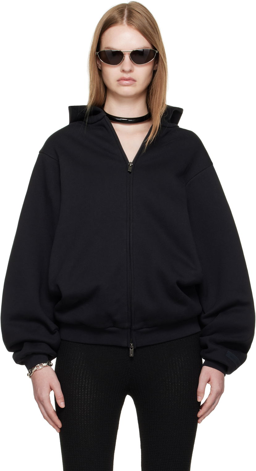 Суитчър Fear of God Fear of God ESSENTIALS 90s Fleece Zip-Up Hoodie Черно | 192SP257440FW