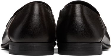 Кецове и обувки BOSS Tumbled Leather Penny Loafers Черно | 50548074, 2