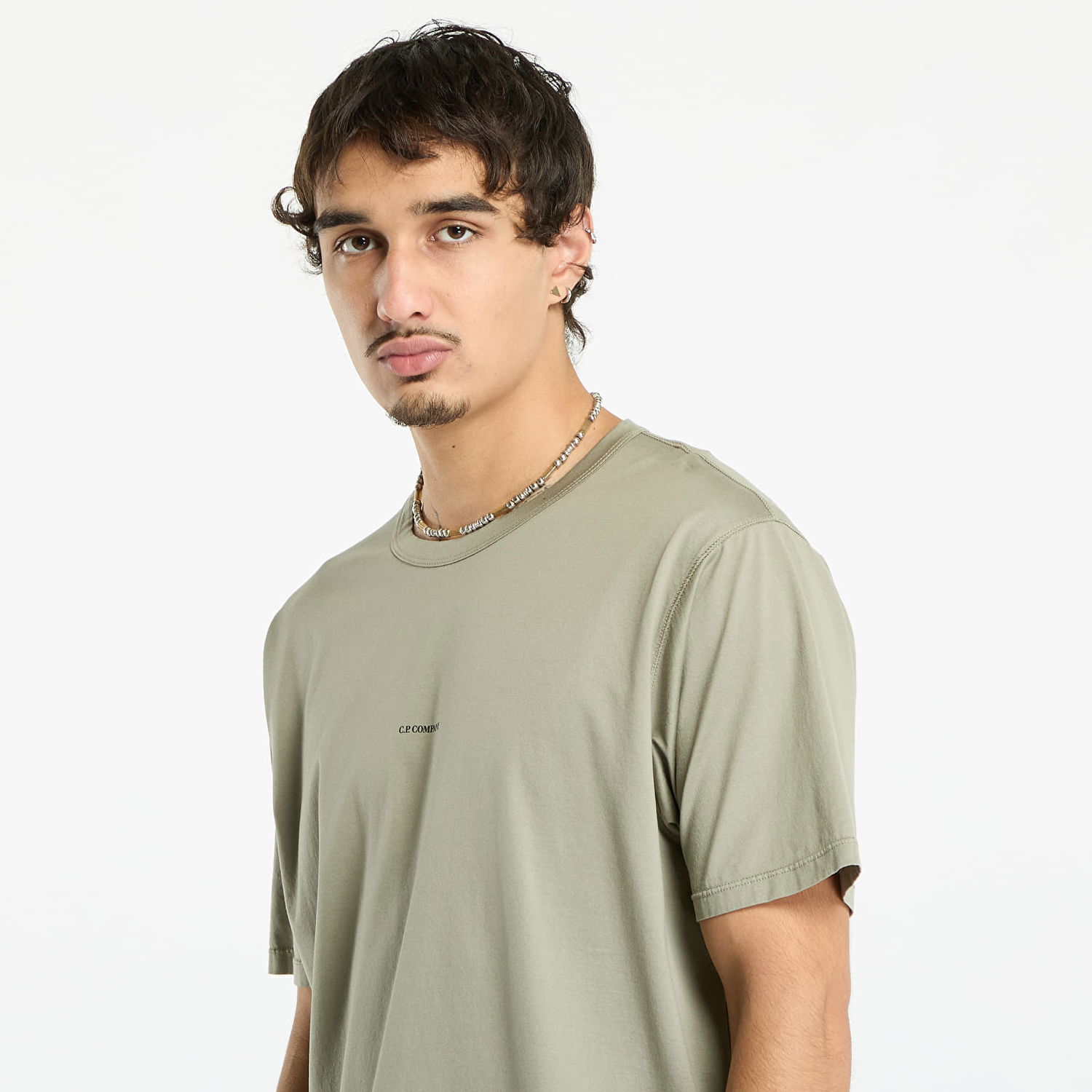 Тениска C.P. Company C.P. Company Mercerized 70/2 Jersey Gasato Short Sleeve Logo T-Shirt Зелено | 19CMTS161A006374G-356, 1
