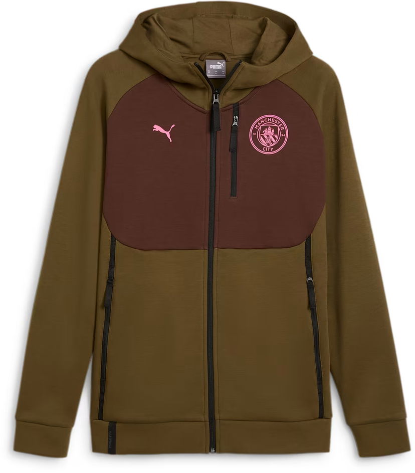 Суитчър Puma MCFC TECH FZ Hoodie DK Кафяво | 778773-59