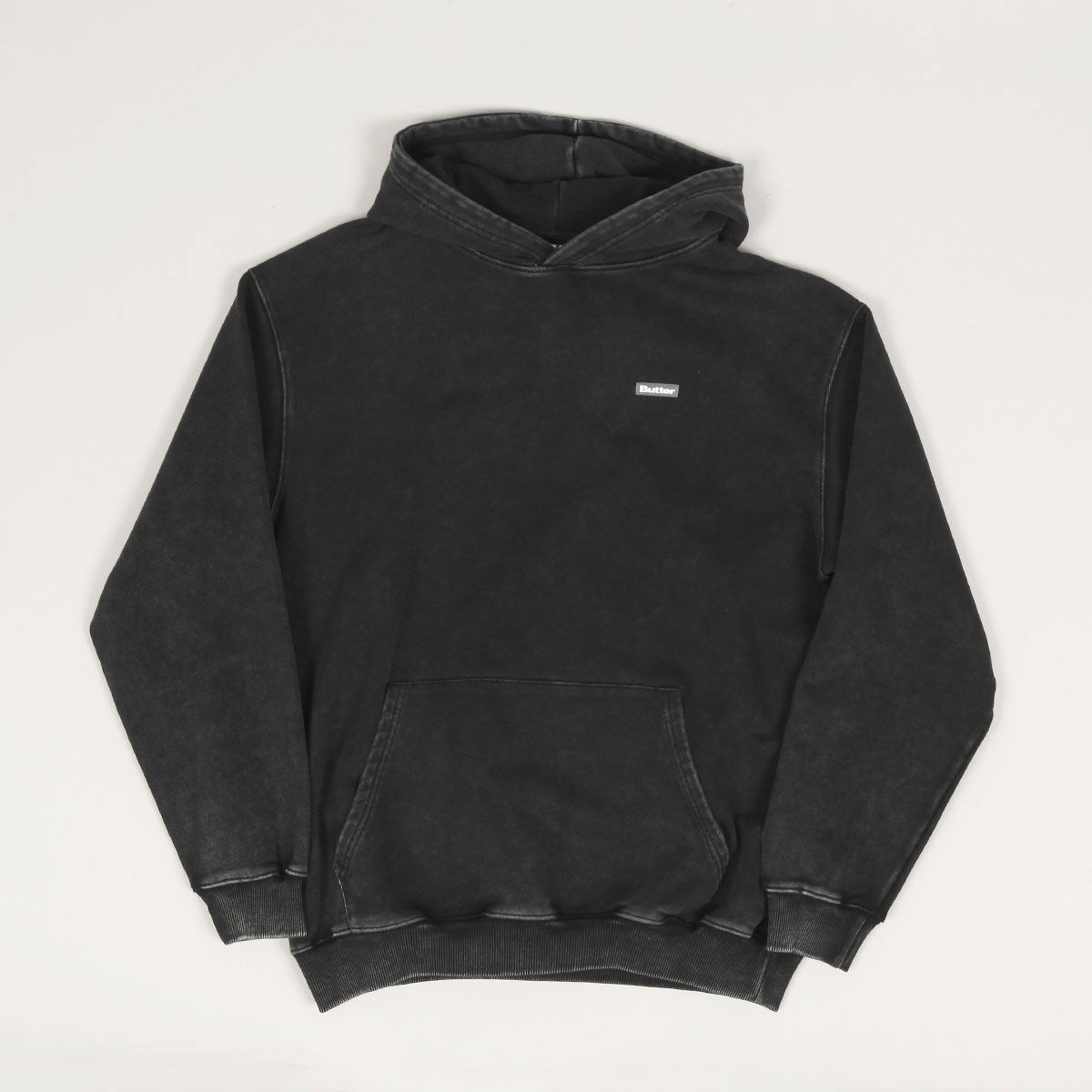 Суитчър Butter Goods Butter Goods Basic Hoodie Черно | butter-goods-basic-pullover-hoodie-washed-black, 1