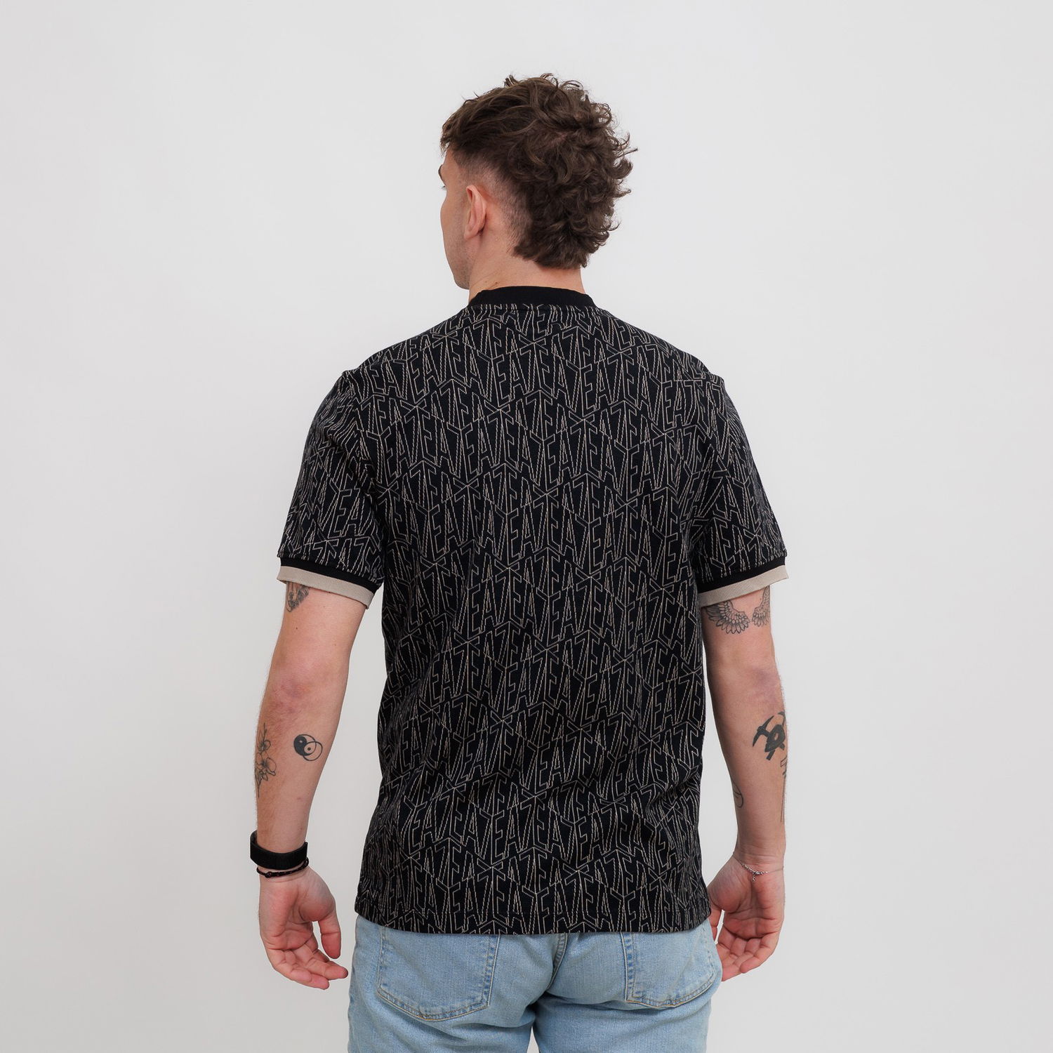 Тениска Emporio Armani Emporio Armani EA7 Monogram Print T-Shirt Черно | 7M000099-AF13960-UC001, 1