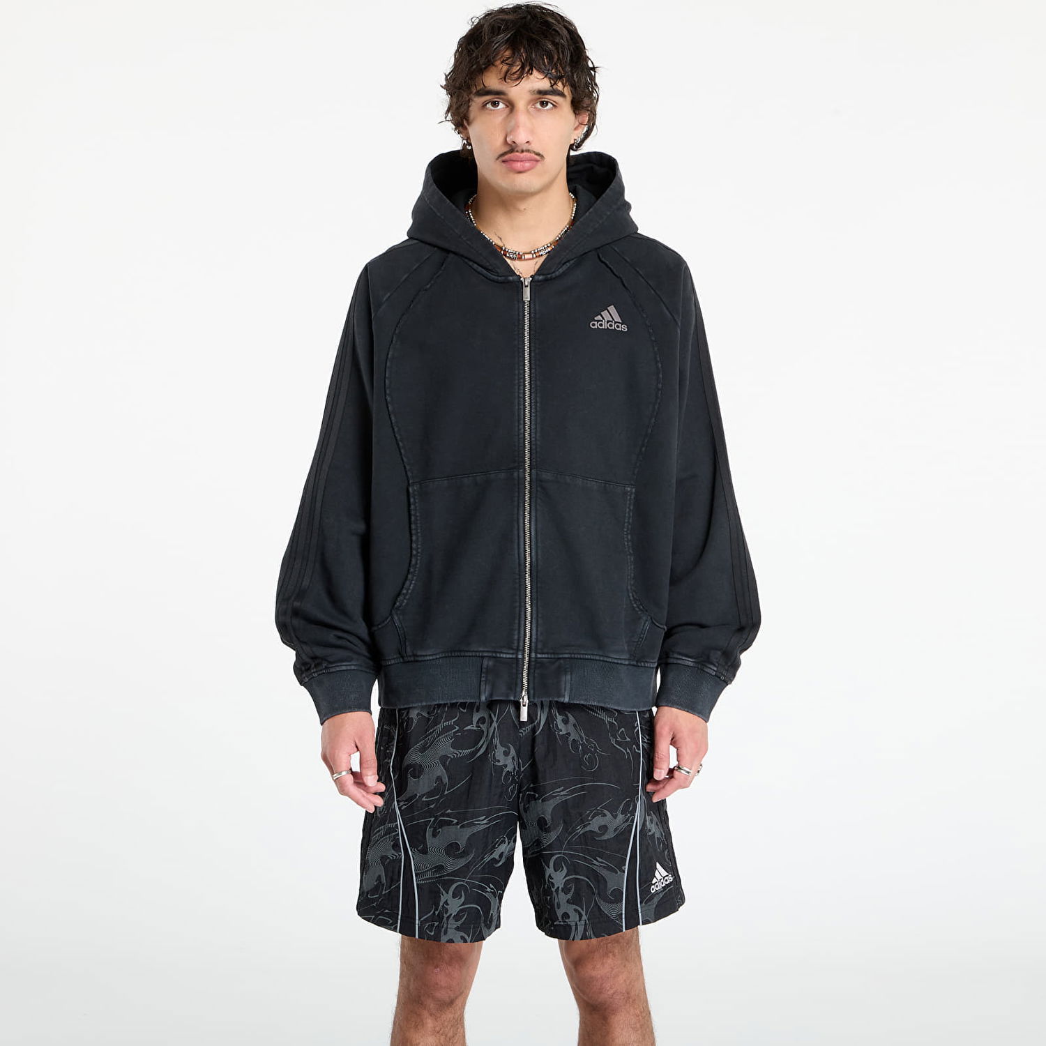Суитчър adidas Originals Adilenium Season 4 Teamgeist Full-Zip Hoodie Черно | KF8527, 0