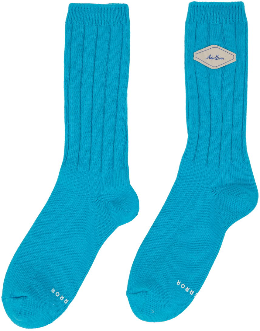 Чорапи ADER ERROR ADER error Fluic Ribbed Socks Тюркоазено | BMADSSAC0301LB, 1