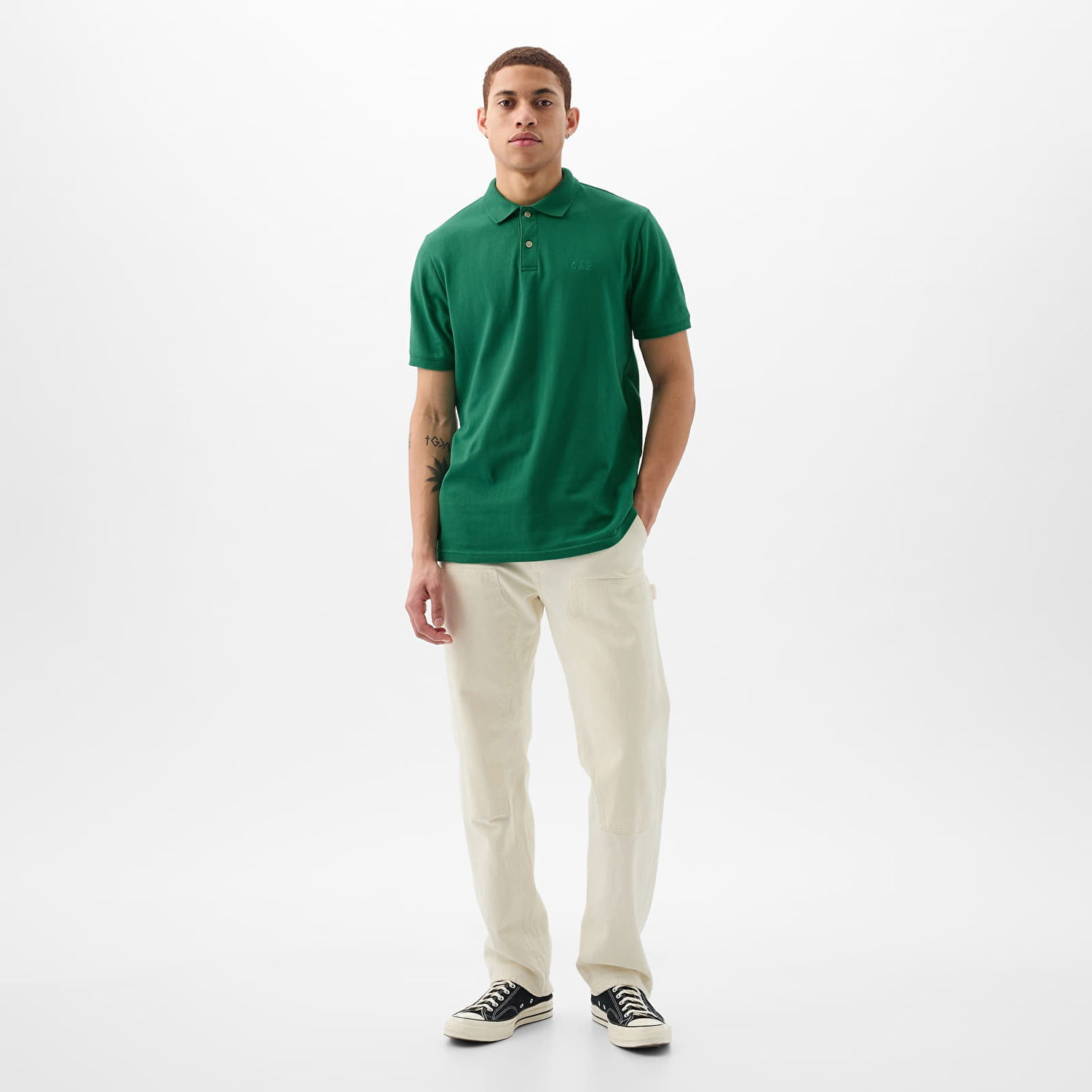 Тениска GAP Logo Pique Polo Irish Clover Зелено | 586306-16, 1