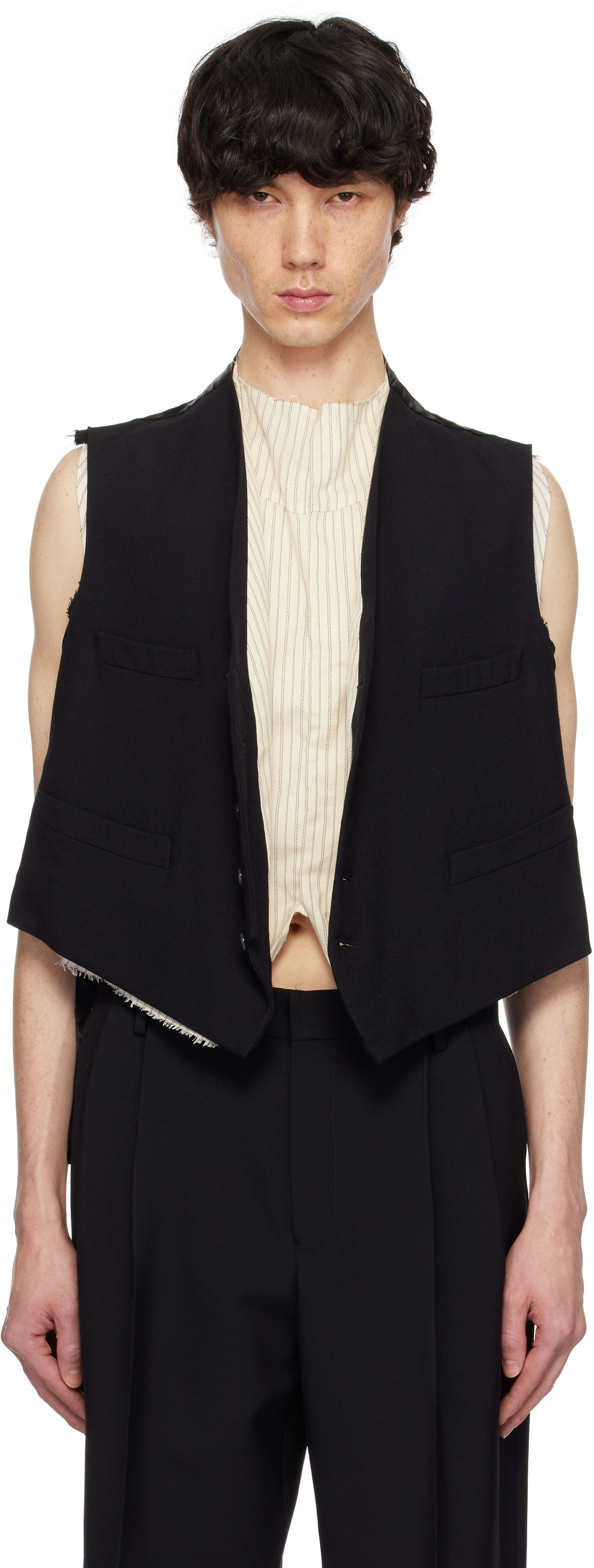 Жилетка Maison Margiela Maison Margiela Raw Edge Waistcoat Черно | S50FB0110 S53915, 0