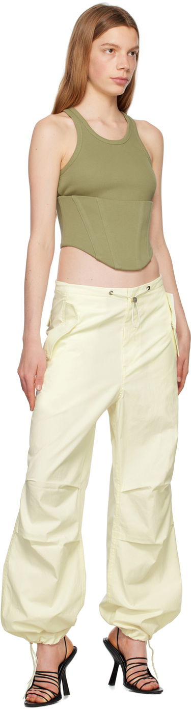Потник Dion Lee Dion Lee Float Ribbed Tank Top Зелено | C3146P23, 3