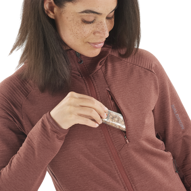 Суитчър Salomon ESSENTIAL LIGHTWARM Hoodie Кафяво | lc2278300, 3