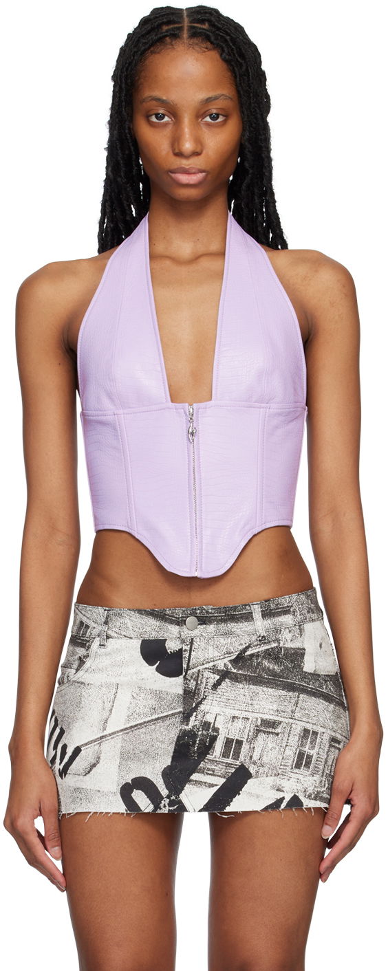 Потник Miaou Miaou Hannah Jewett Edition Mara Halter Corset Top Лилаво | 7087VLLIL, 0