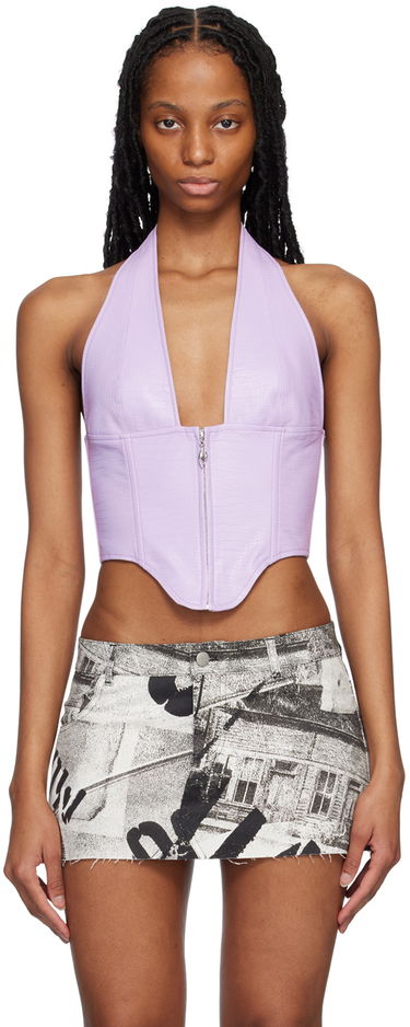 Потник Miaou Miaou Hannah Jewett Edition Mara Halter Corset Top Лилаво | 7087VLLIL, 0