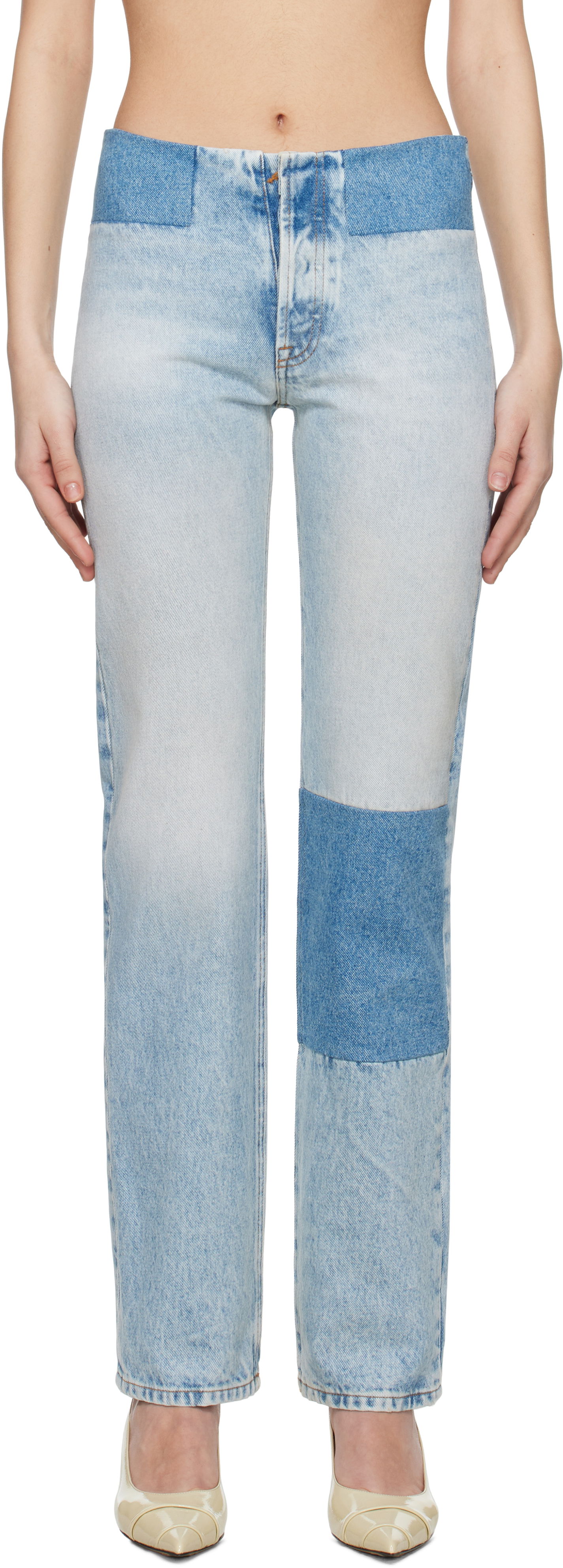 Дънки Maison Margiela MM6 Maison Margiela Patchwork Jeans Синьо | S62LB0187 M30018, 0